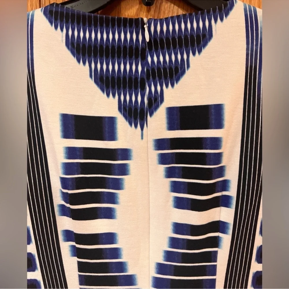 Trina Turk Kiara Geometric Mini Shift Dress‎ in Midnight Blue & White Size 2 - Picture 11 of 14